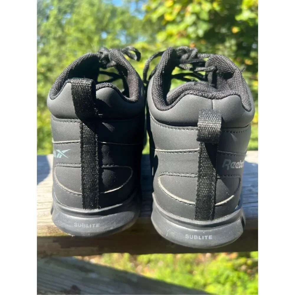 Reebok Men's Sublite Cushion Work Athletic Mid-Cut Composite Toe Shoes Sz 8 Blac